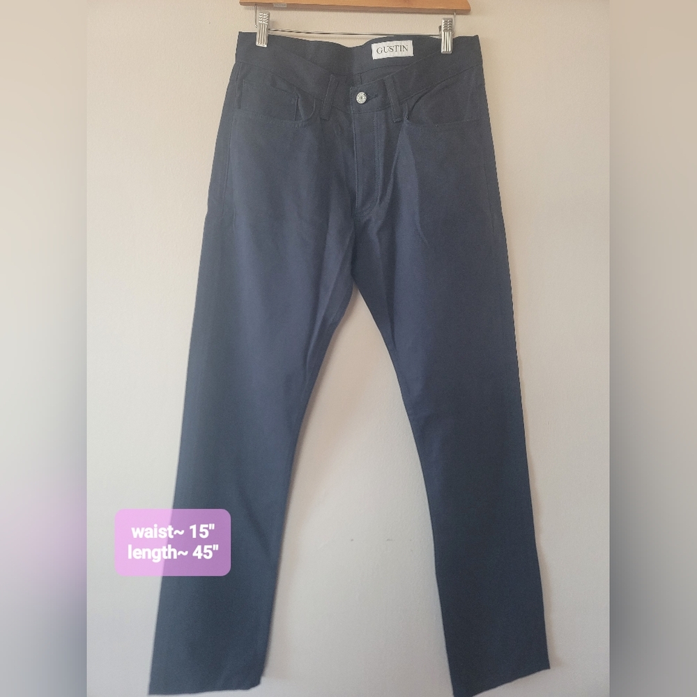 Gustin Men's Straight Pants - Navy Blue